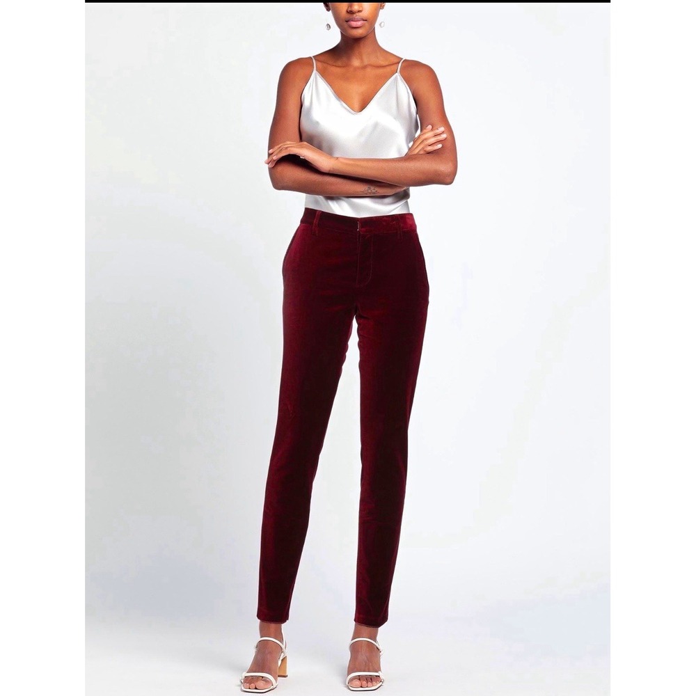 DSQUARED2 pants velvet Womens US 6 IT 42 Cool Girl Burgundy